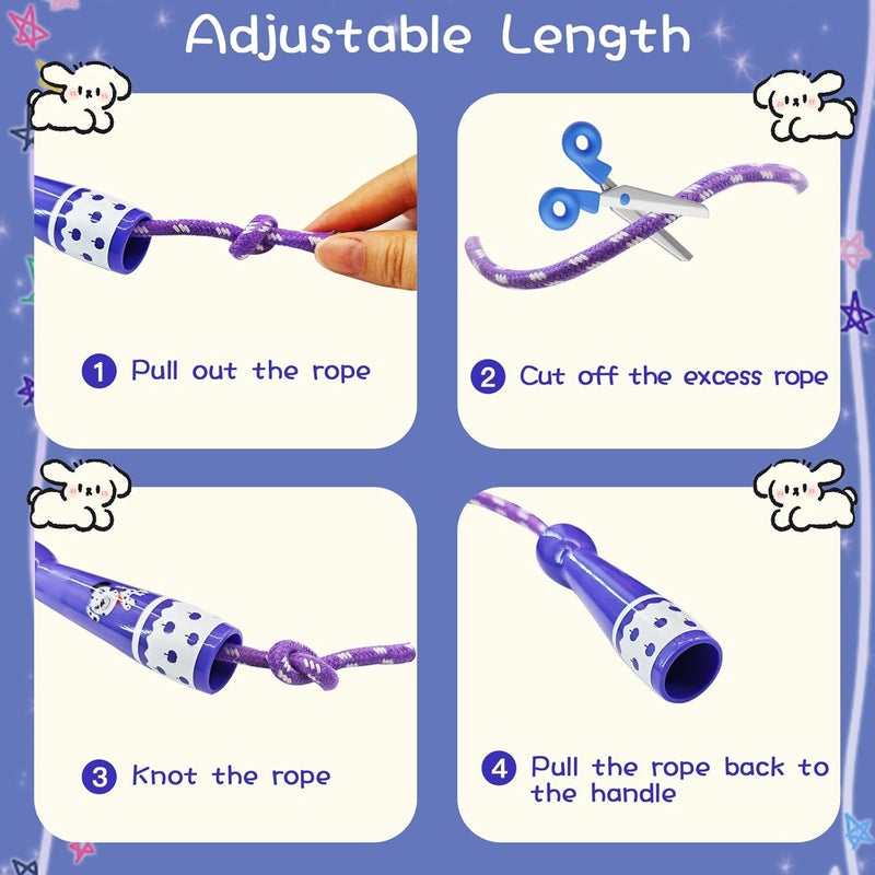 TYSISKNO Jump Rope for Kids Girls and Boys, Soft Beaded Jump Ropes, Adjustable Skipping Rope, Tangle-Free Segmented Rope for Kid and Women Men Adults Exercise, Keeping Fit, Training - 9.2Ft - Image 4